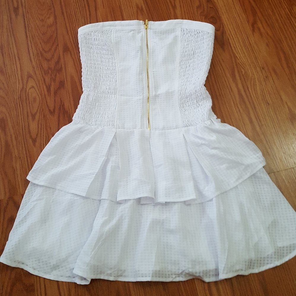 Bebe S/L Sydney smocked tier dress
